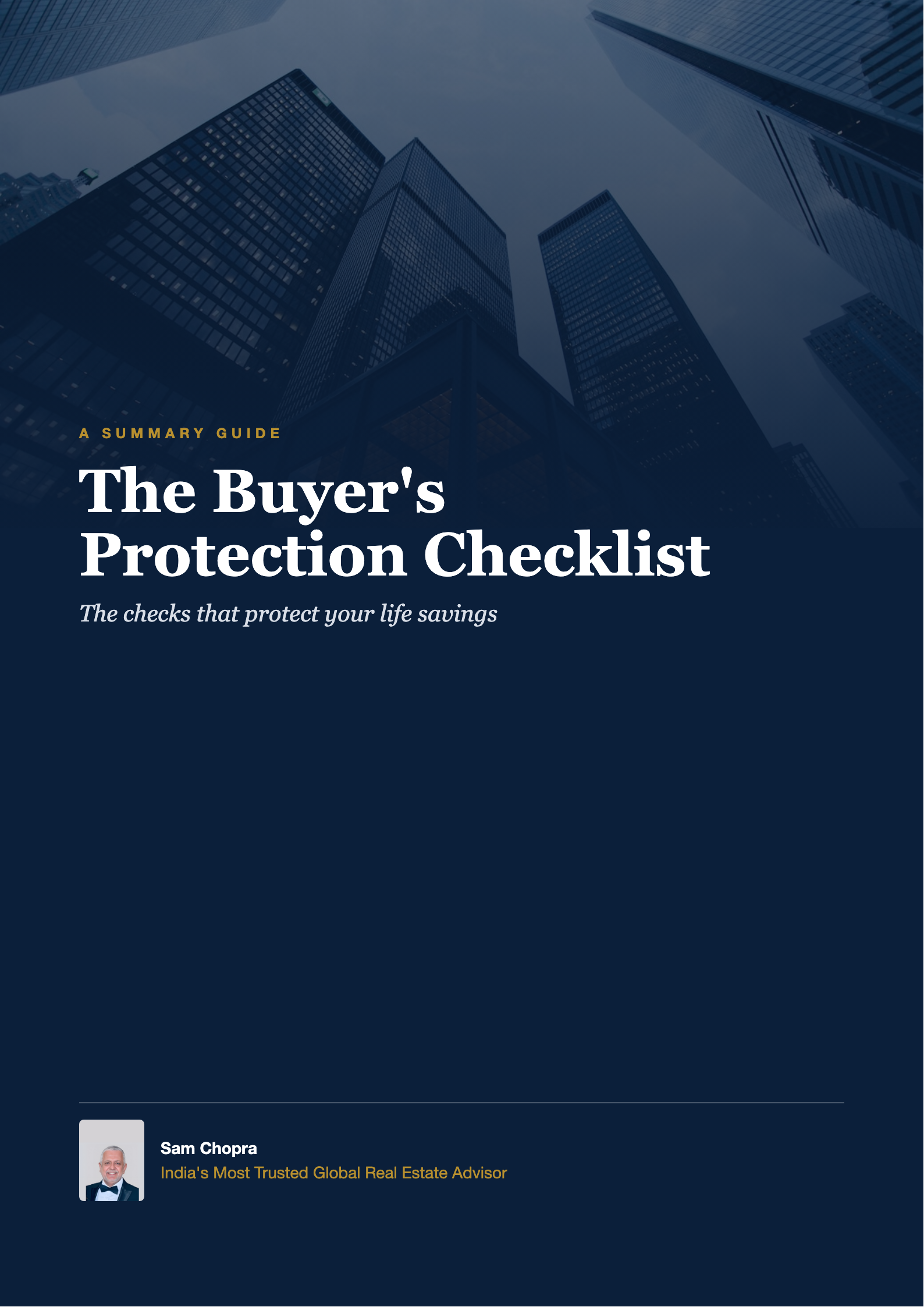 The Buyer's Protection Checklist cover
